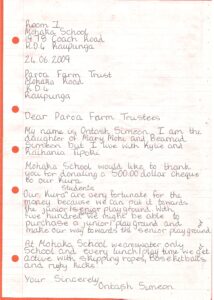 Community Mohaka School Koha Letter