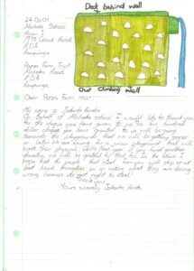 Community Mohaka School Thank You Letter