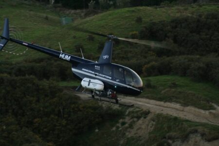 Farm Operations Gisborne Helicopter Low Pass