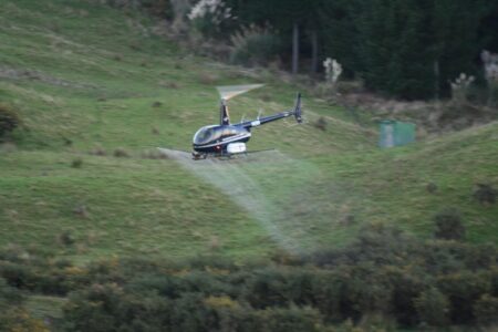 Farm Operations Helicopter Aerial Spraying