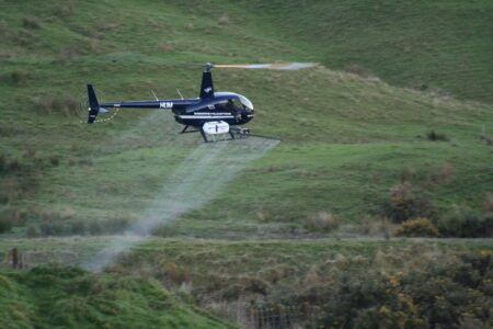 Farm Operations Helicopter Aerial Spraying
