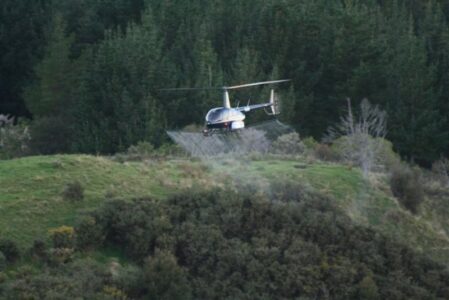Farm Operations Helicopter Aerial Spraying