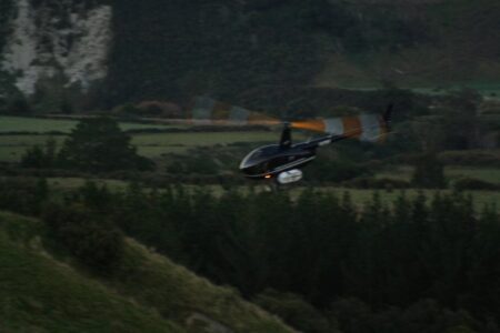 Farm Operations Helicopter Low Flight Hills