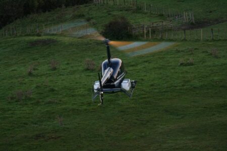 Farm Operations Helicopter Topdressing Fenceline