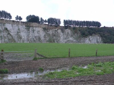 Land Cliff Face Sheep Paddock