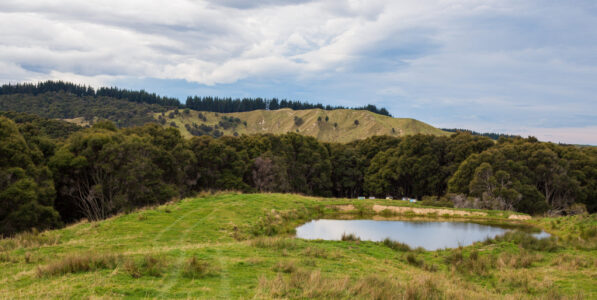 Land Farm Dam Hill Panorama
